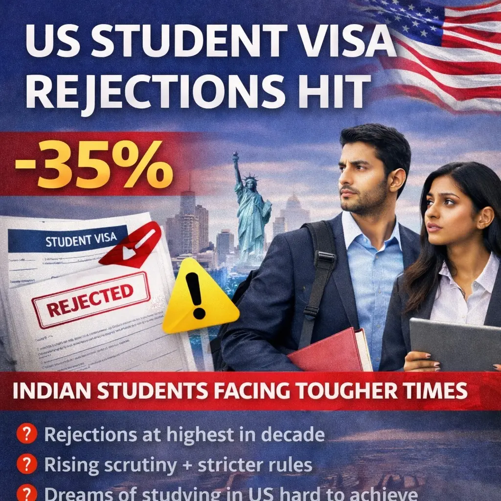 🇺🇸 US Student Visa Denials Climb to 35%: Looking Ahead to 2026