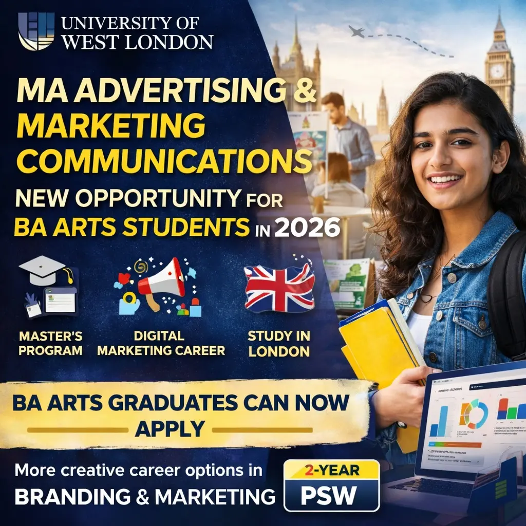 MA Hons in Promotion & Marketplace Communication at West London University – Perfect for BA Humanities Graduates (2026)
