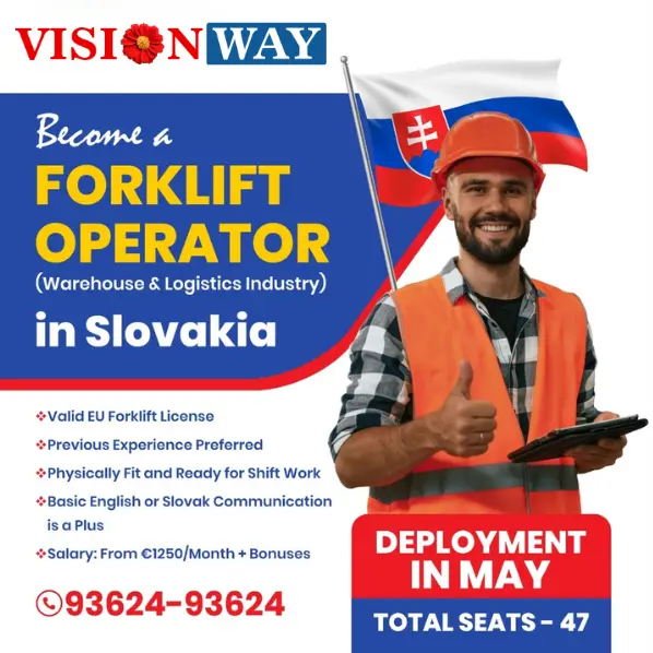 Forklift operator Slovakia work permit job